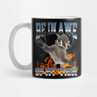 Be In Awe Of My Tism Funny Raccoon Cowboy Autism Awareness Mug